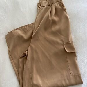 Wide Leg Cargo Trousers